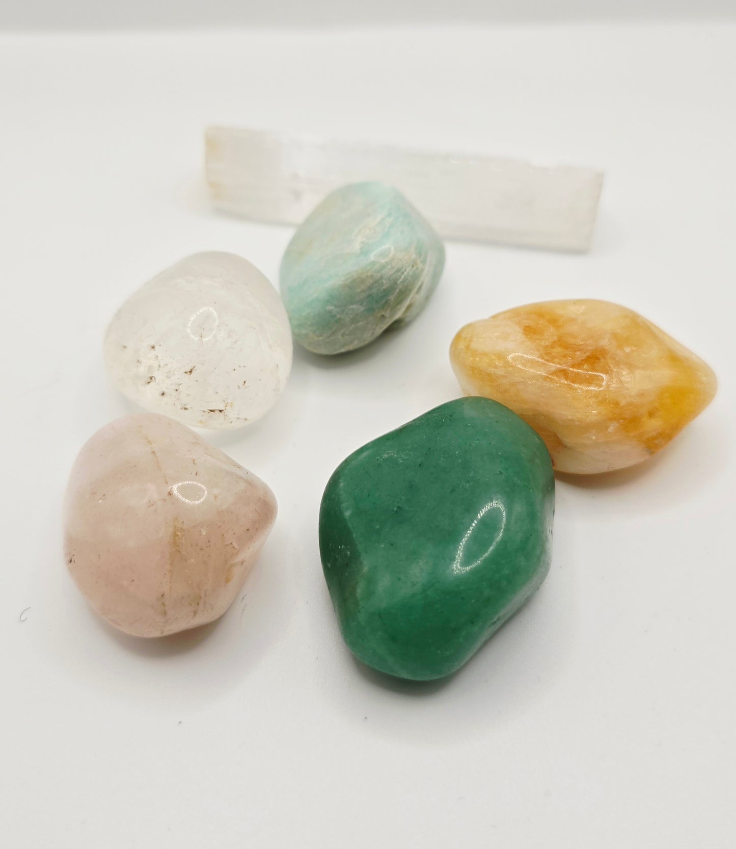 6-Piece Crystal Healing Set—Cleansing, Love & Protection