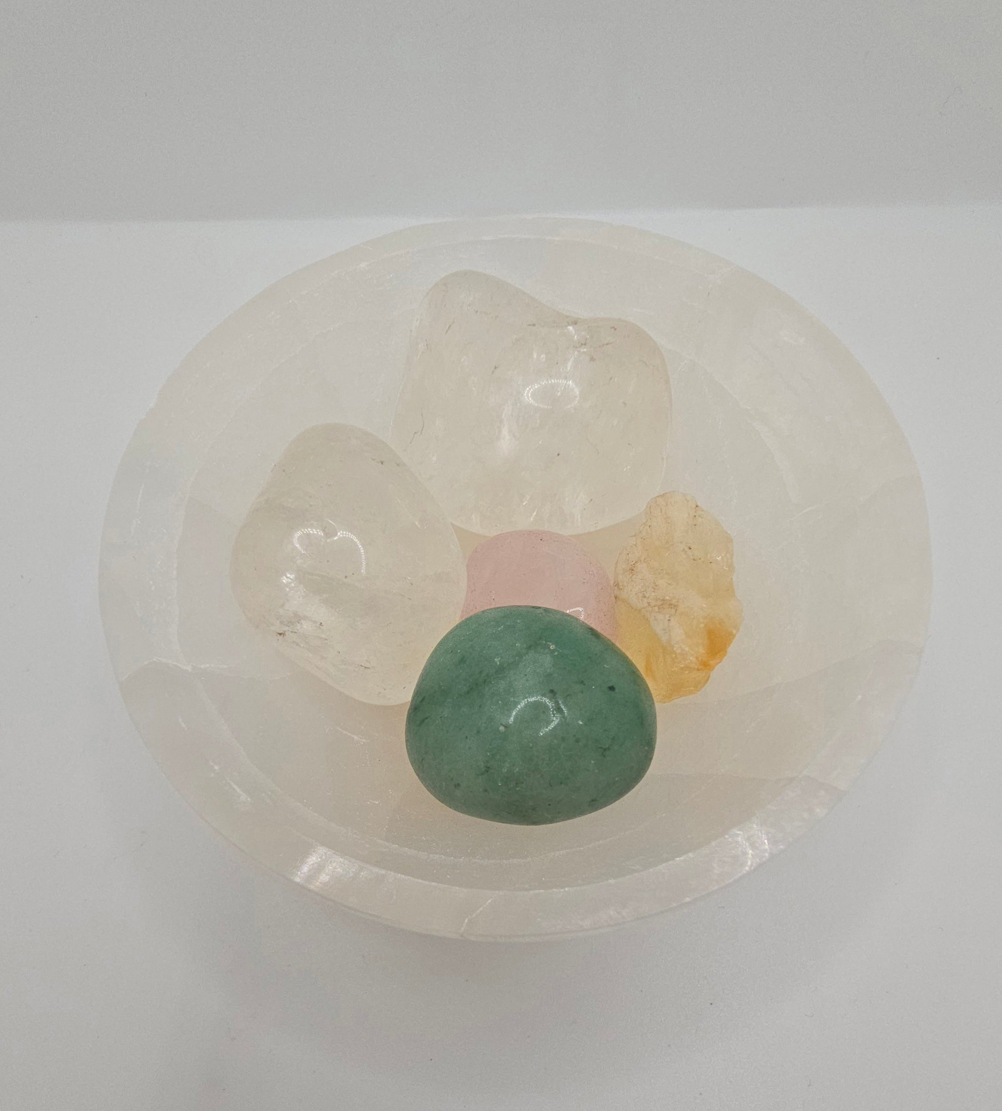 Selenite Charging Bowl- Crystal Cleansing + Energy Purification (Crystals Not Included)