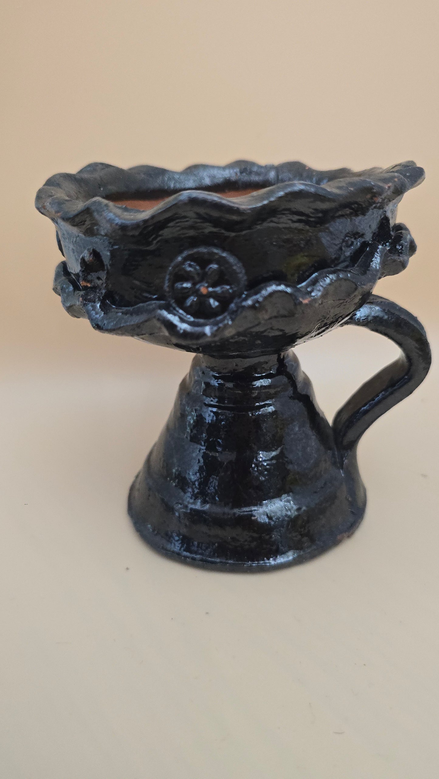 Handmade Black Clay Incense & Copal Burner – Mexican Artisan Ceramic – AYNI Ritual Burner