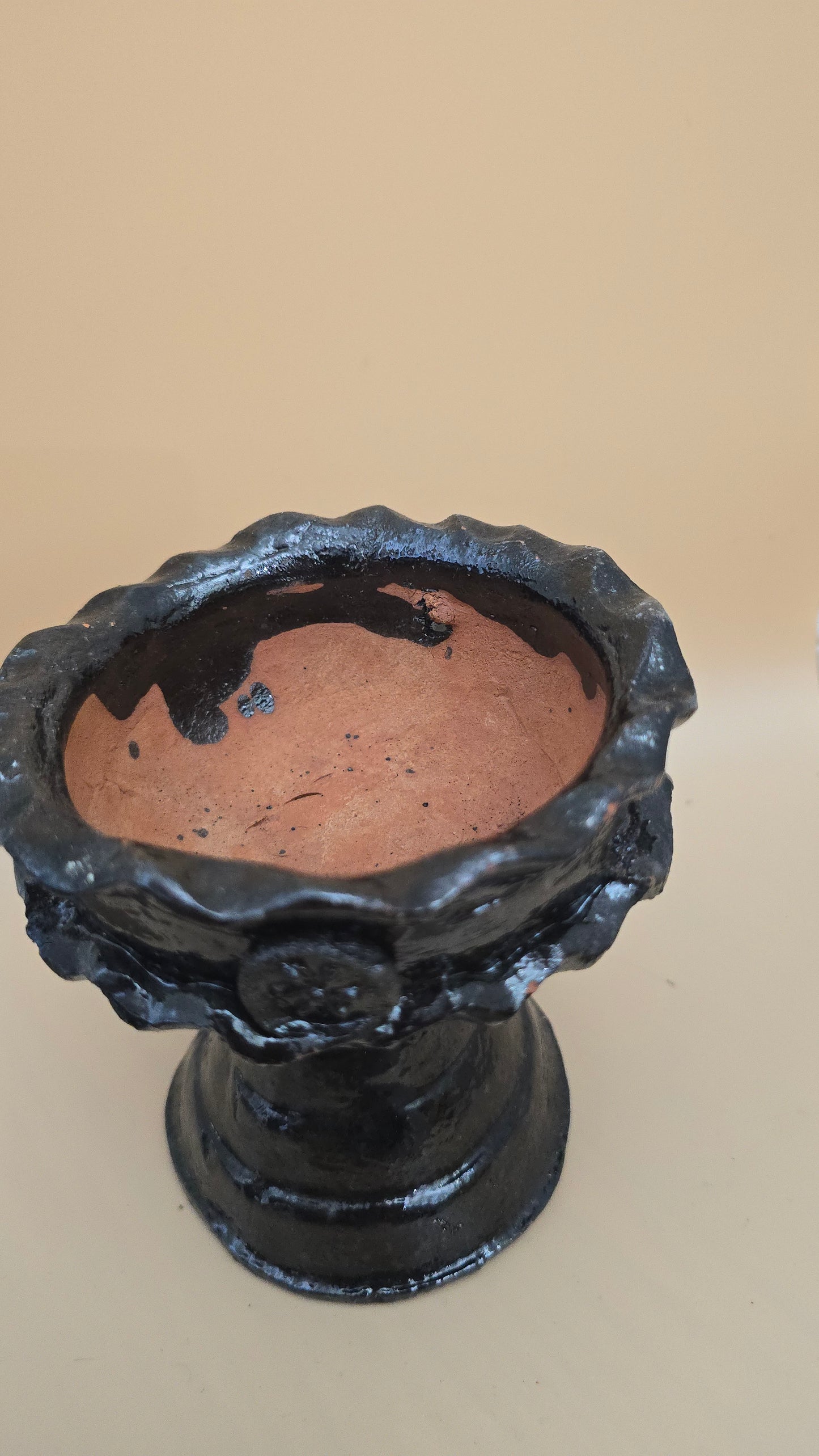 Handmade Black Clay Incense & Copal Burner – Mexican Artisan Ceramic – AYNI Ritual Burner