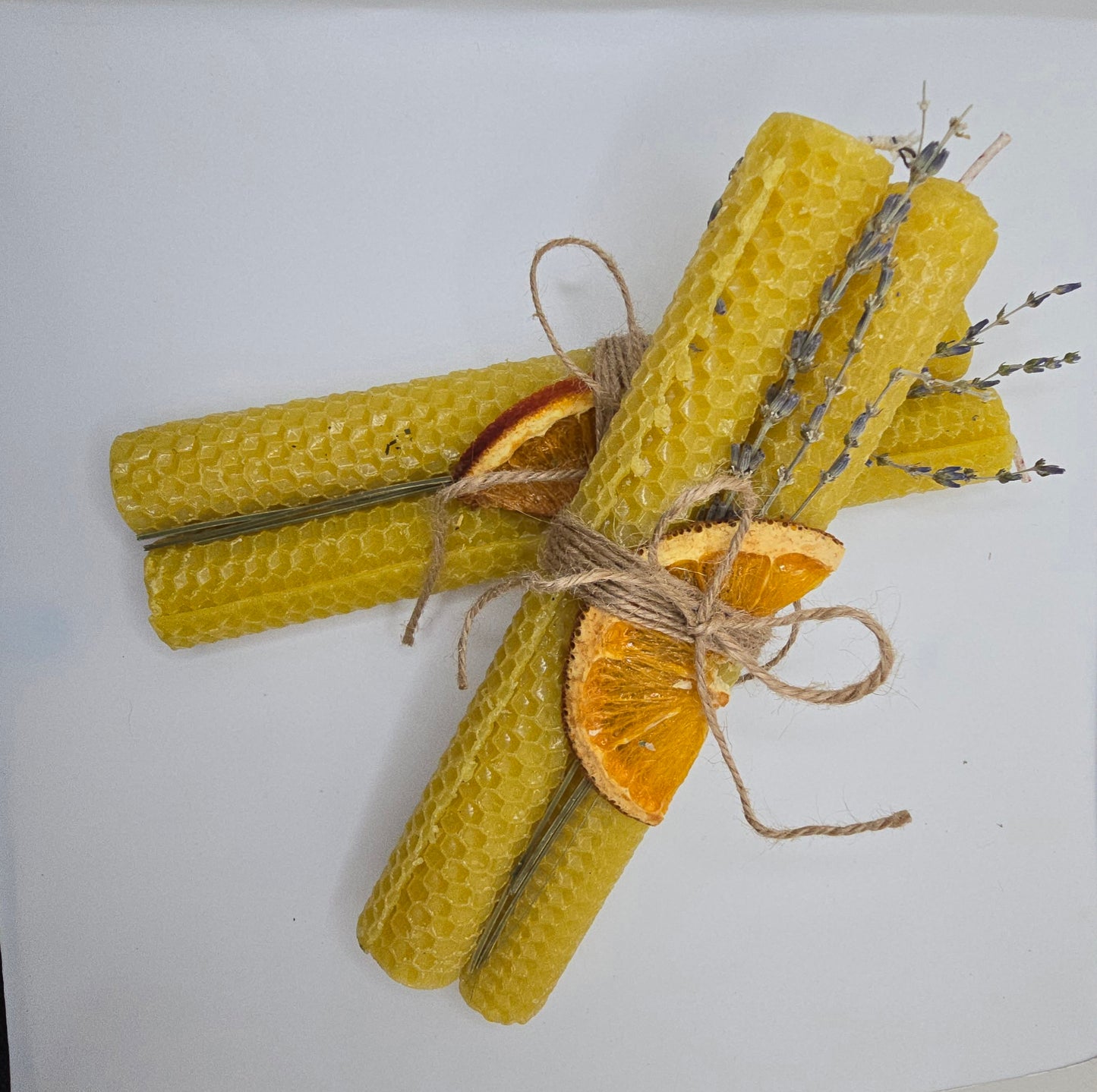 Honey & Lavender Beeswax Candle Set (Set of 2)