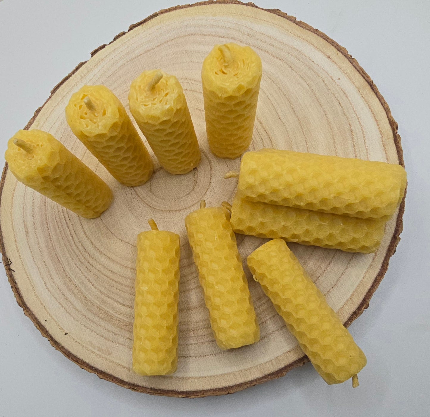 Mini Beeswax Candle Set (10 Pack) | Natural Honey Candles for Rituals & Meditation
