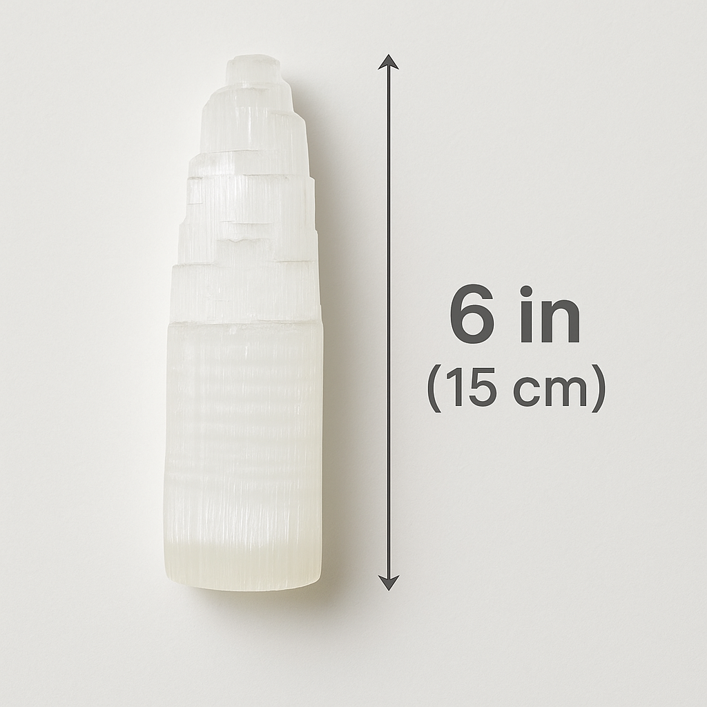Selenite Energy Cleansing Tower-6 inch