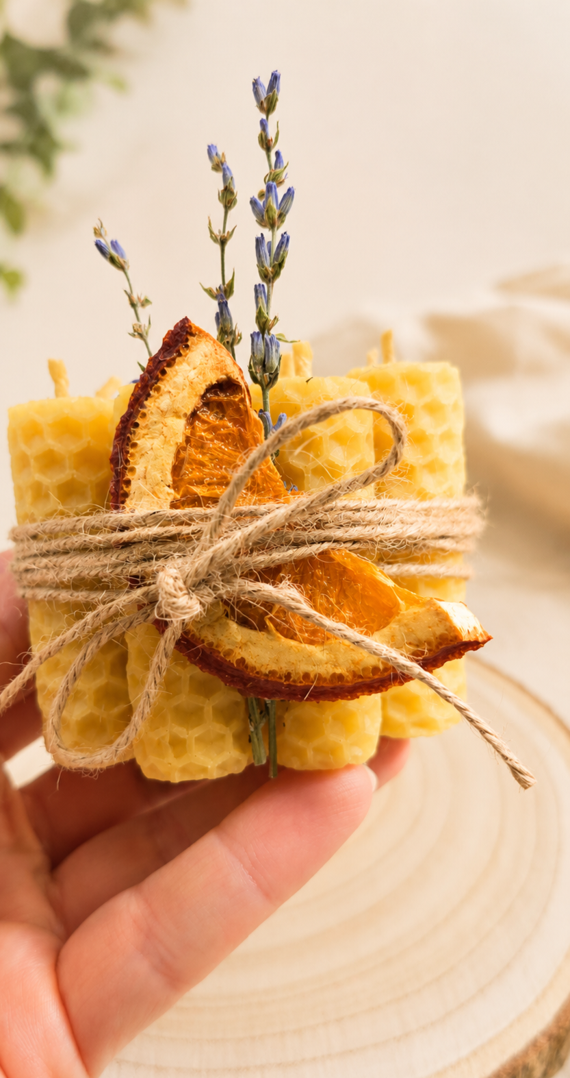 Mini Beeswax Candle Set (10 Pack) | Natural Honey Candles for Rituals & Meditation