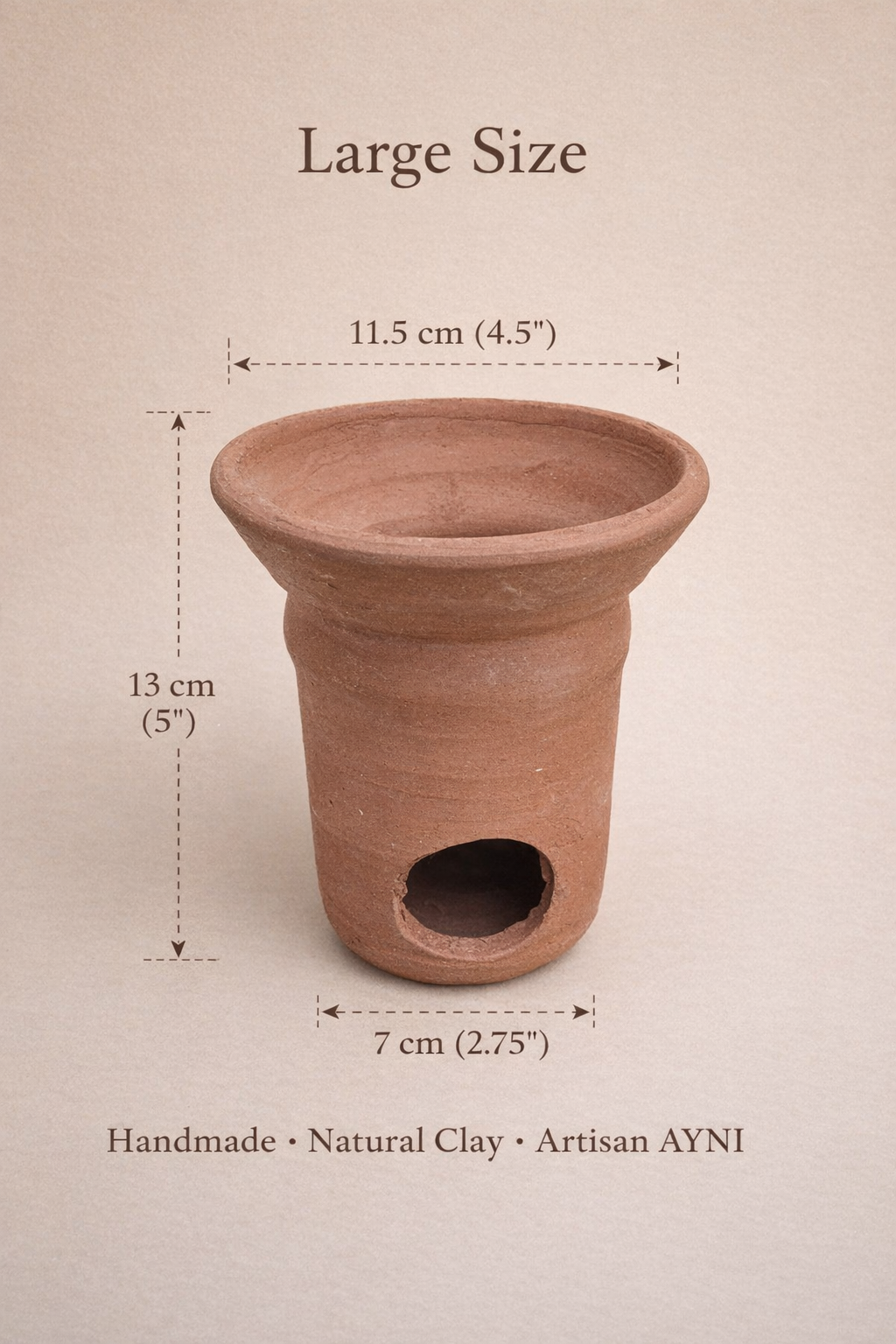 Clay Incense Burner -Large Size Handmade |AYNIHEALING